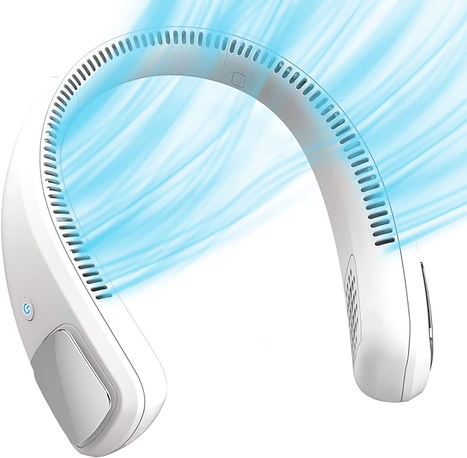 Hanging Neck Fan for Kitchen | Folding Handheld Fan Wearable Portable Neckband Mini Fan USB Chargeable